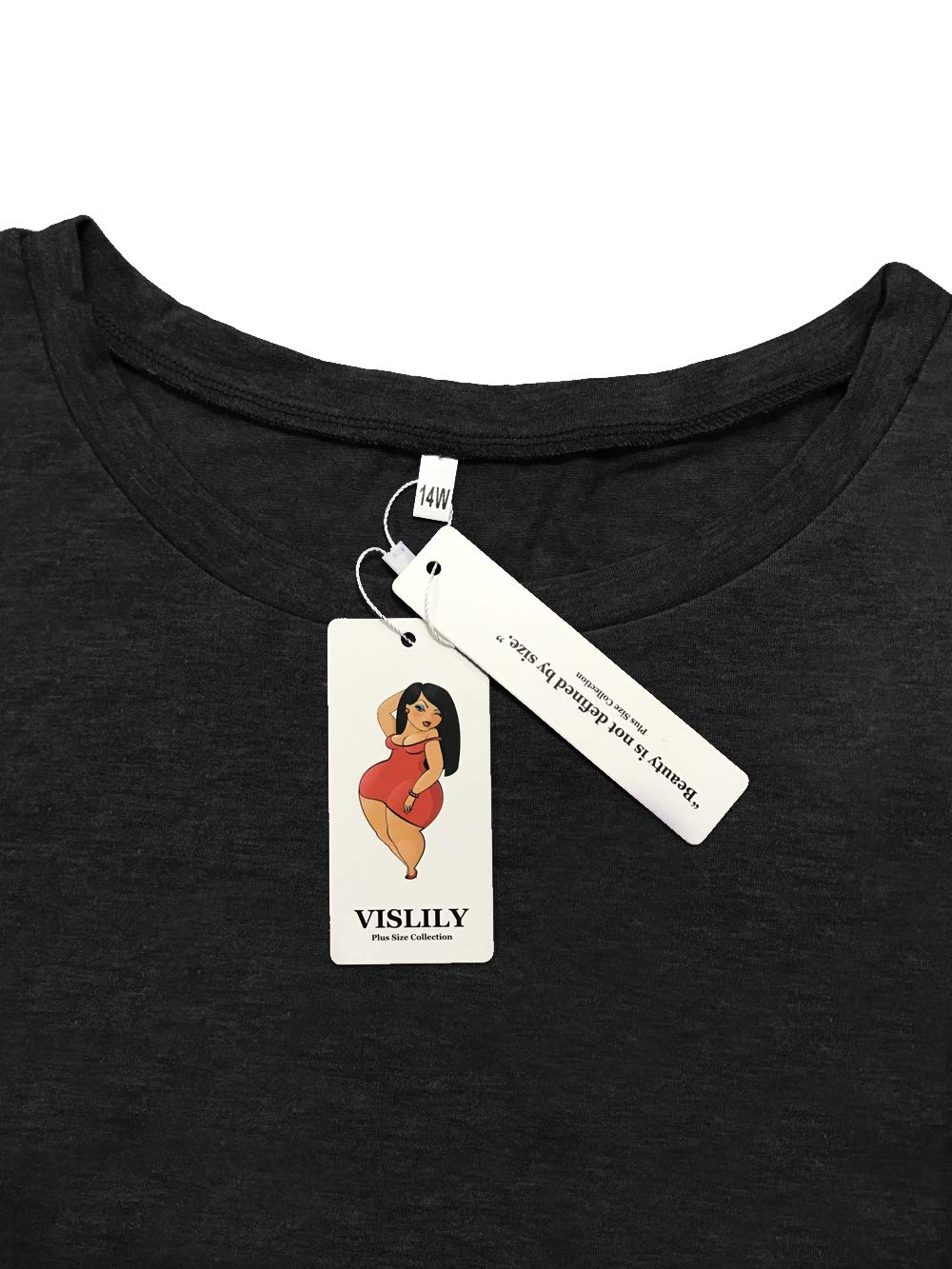 VISLILY Womens Plus Size Tops 4Xl Short Sleeve Shirts Flattering